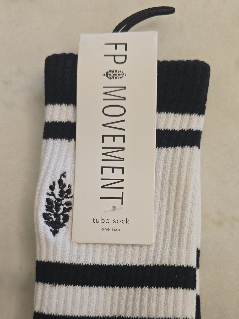 NWT FP Movement Spring Break Prep Socks. Black And White - Picture 2 of 4